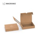 Flip top folded paper box with clear window