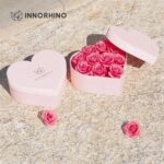 Heart Shaped Partial Cover Top Bottom Rigid Box for Flower - INNORHINO