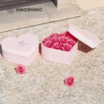 Heart Shaped Partial Cover Top Bottom Rigid Box for Flower - INNORHINO
