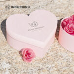 Heart Shaped Partial Cover Top Bottom Rigid Box for Flower - INNORHINO