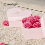 Heart Shaped Partial Cover Top Bottom Rigid Box for Flower - INNORHINO