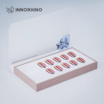 Book Style Rigid Box w/ Plastic Dividers for False Nail Set - INNORHINO
