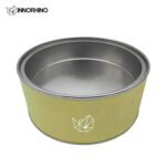 Metal can with paper wrap