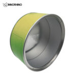 Metal can with paper wrap