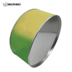 Metal can with paper wrap