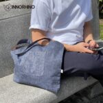 Denim canvas tote bag
