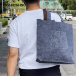 Denim canvas tote bag