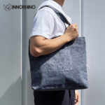 Denim canvas tote bag