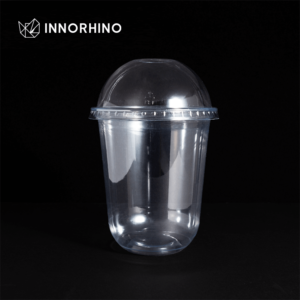Clear RPET U Cups with Flat or Dome Lids - INNORHINO