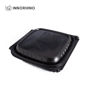 Microwavable square tamper evident clamshell container for takeouts - INNORHINO