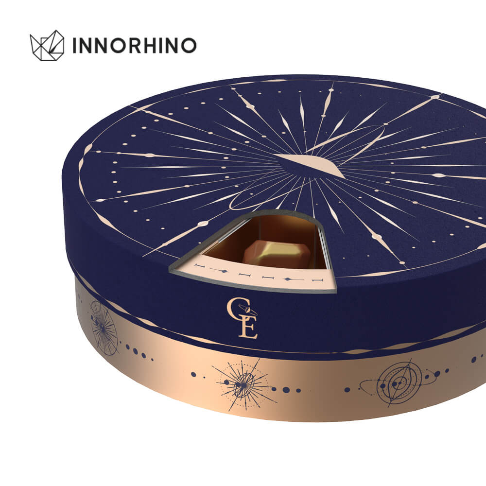 brb00-001 Round Rotatory Dial Advent Calendar Rigid Box