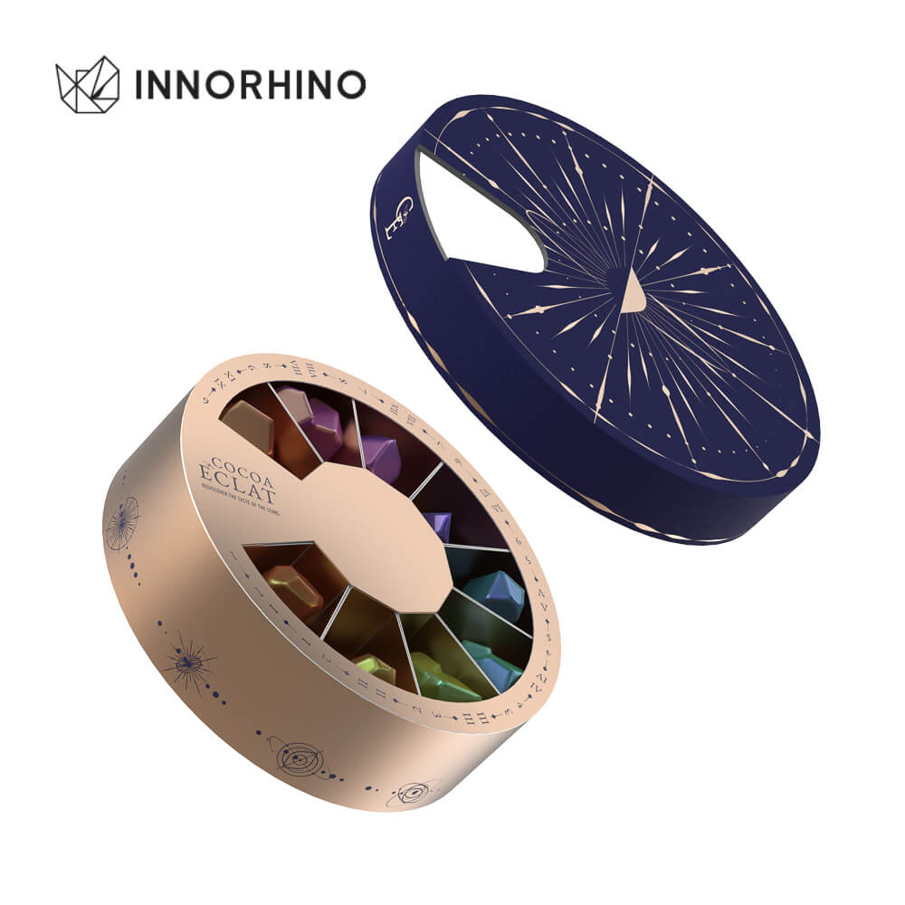 brb00-001 Round Rotatory Dial Advent Calendar Rigid Box